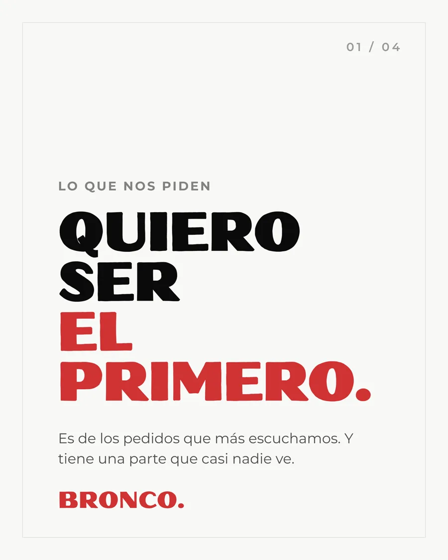 Slide 1 de 4: Quiero ser el primero, lo que nos piden