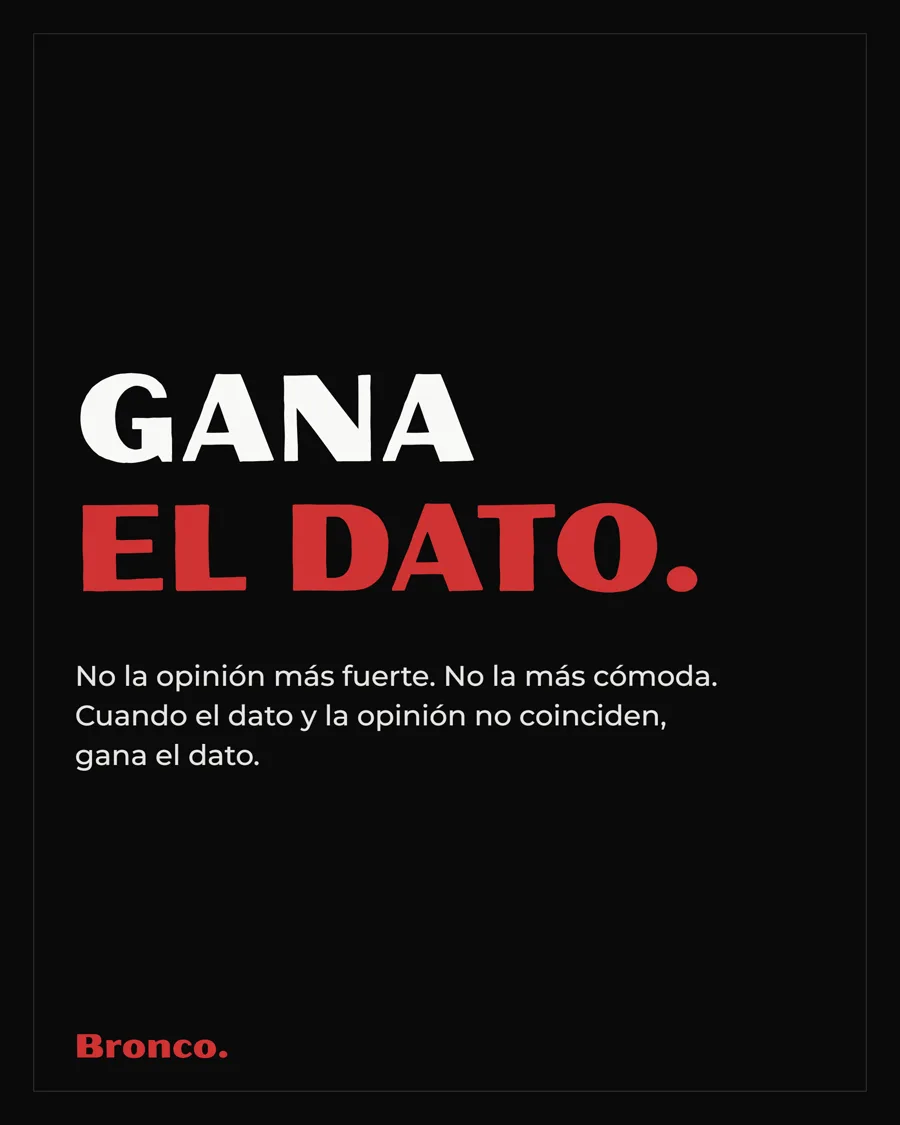 Placa con el titular 'Gana el dato': cuando el dato y la opinión no coinciden, gana el dato